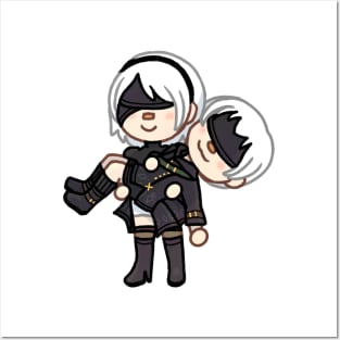 Chibi 2B And 9S Posters and Art
